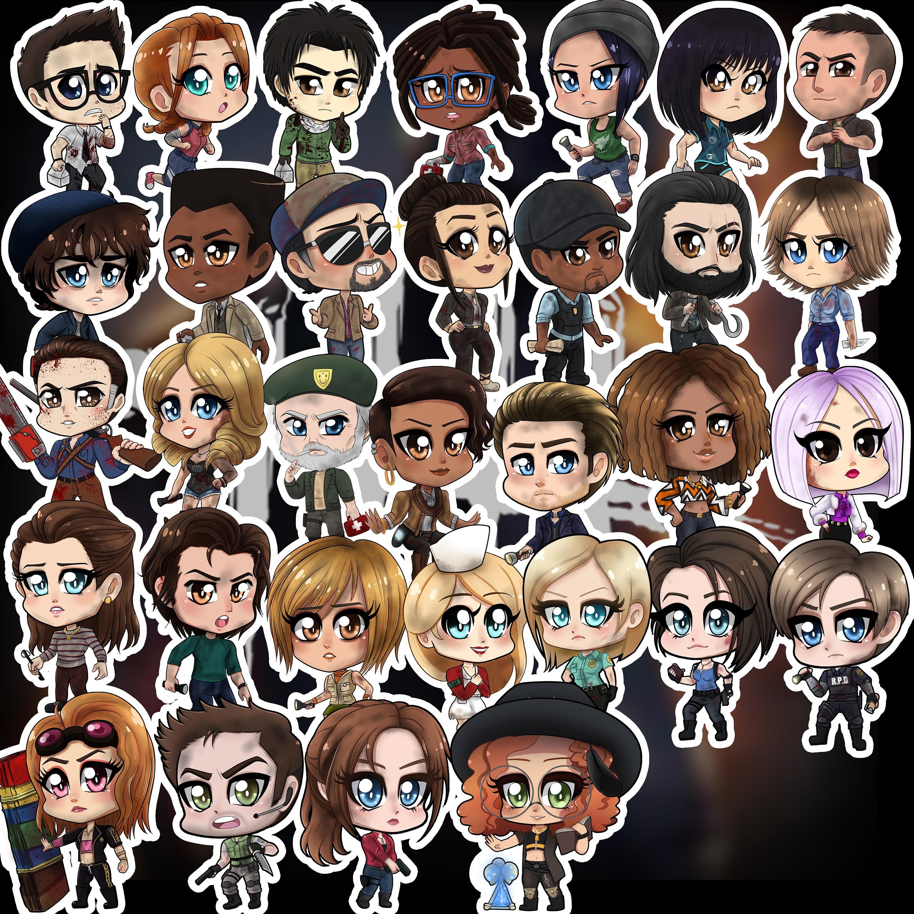 Dead By Daylight Survivors Stickers & Keychains