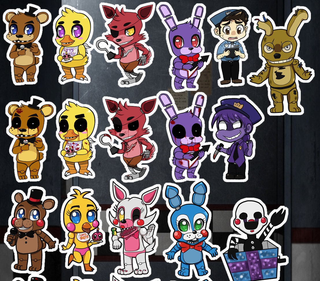 Five Nights at Freddy's Stickers & Keychains