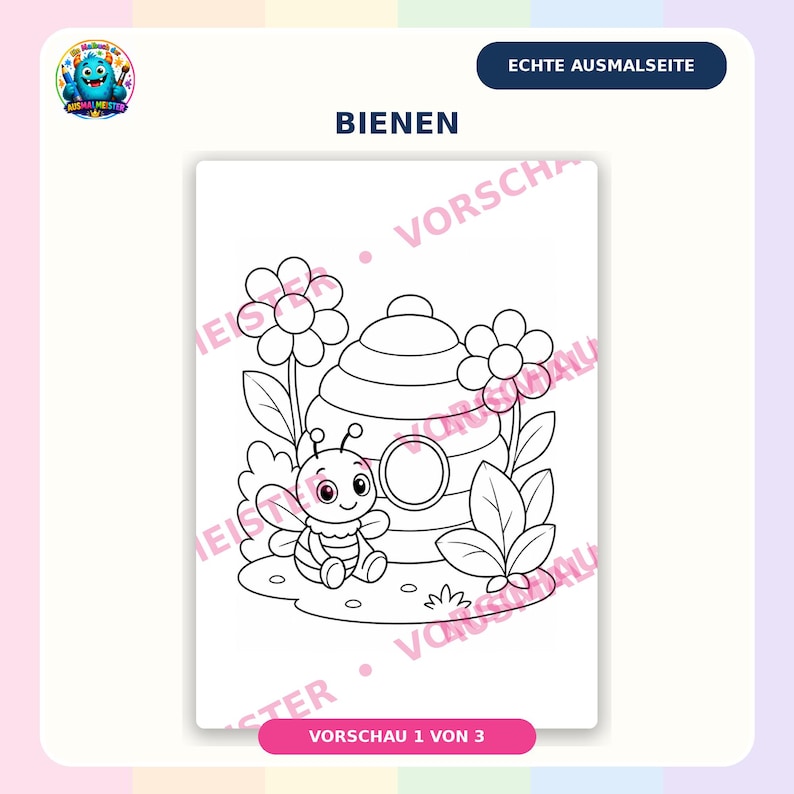 Bee Coloring Pages for Kids | 20 Pages PDF | Instant Download - Etsy