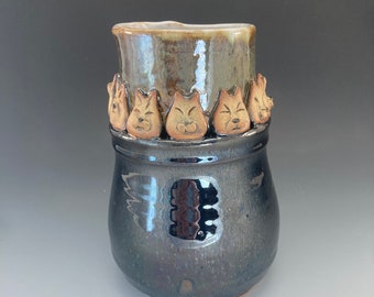 Vase with Silly Cats