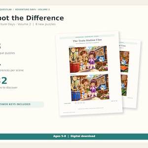 Trova le differenze - Puzzle stampabili per bambini, Adventure Days Vol. 2, Soluzioni