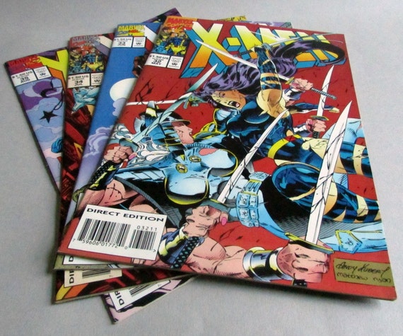 Vintage X Men Comic Books Set Of 4 No 32 33 34 And 35 Etsy