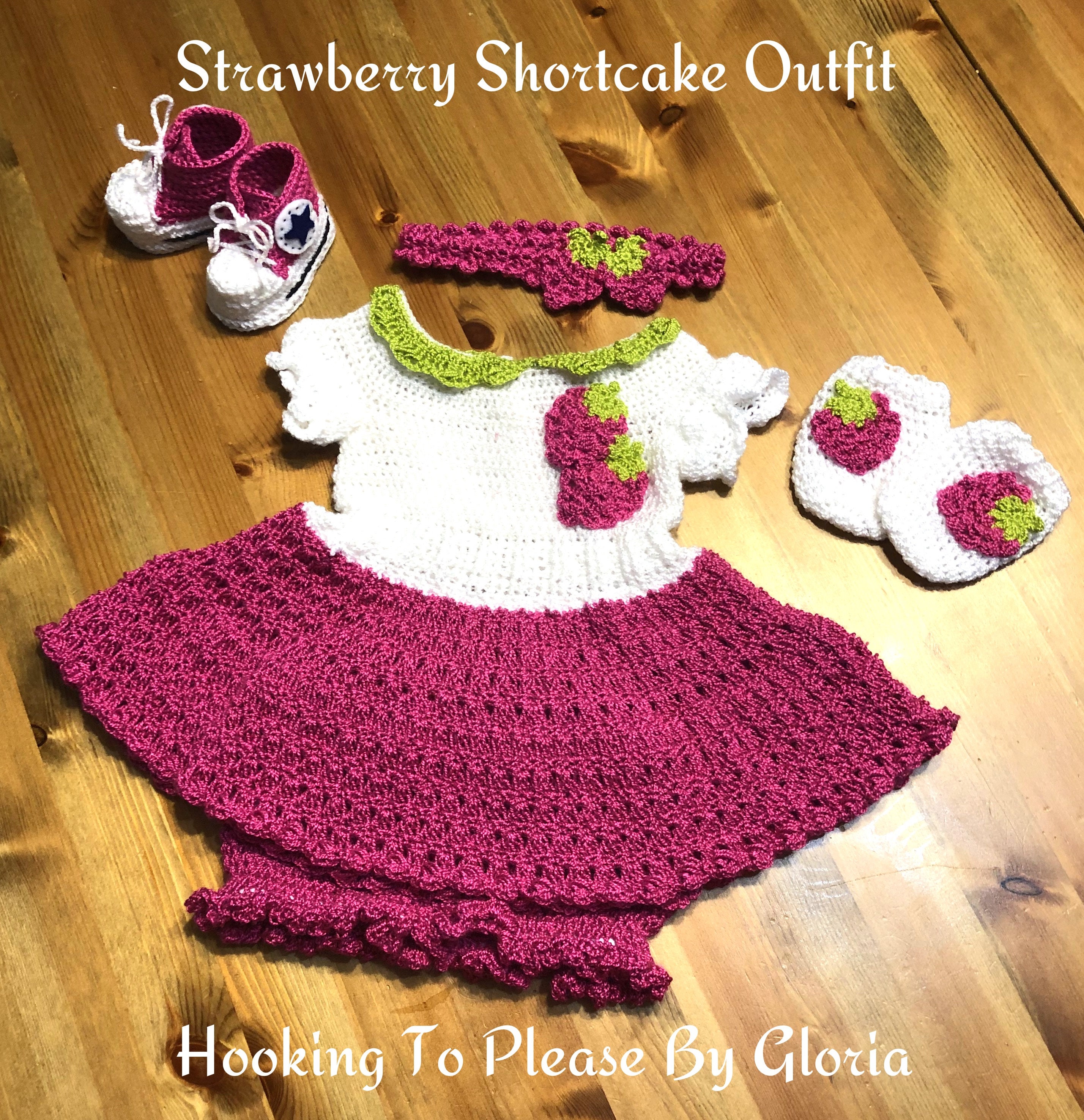 strawberry shortcake crochet dress