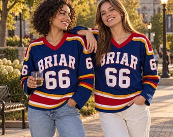 Personalized Briar Hockey Jersey, Custom Name Number Sports Jersey for Couples