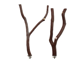 Manzanita Bird Perches  Forked Multibranch Set of 2 with Hardware  * Sweet Deal !