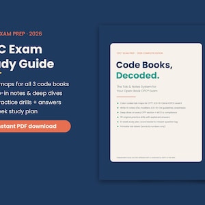 CPC Exam Study Guide 2026 | CPT ICD-10-cm hcpcs Tab Map, Write-In Notes, 25 Practice Drills | Medical Coding Printable pdf
