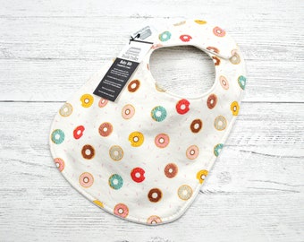 Donut baby bib, food lover, dessert bib, donut bib, newborn baby gift, baby shower gift, gift under 20, feeding bib, thick absorbent bib