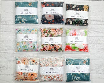 Hot cold packs, floral heat, flax seed hot pack, heat therapy, first aid, hand warmer, microwavable heat pack, heating pad, woman's heat pad