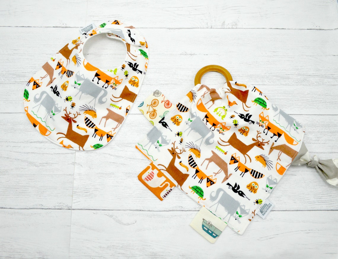 ORGANIC Teething Blanket Teething Toy Baby Toy Teether Etsy