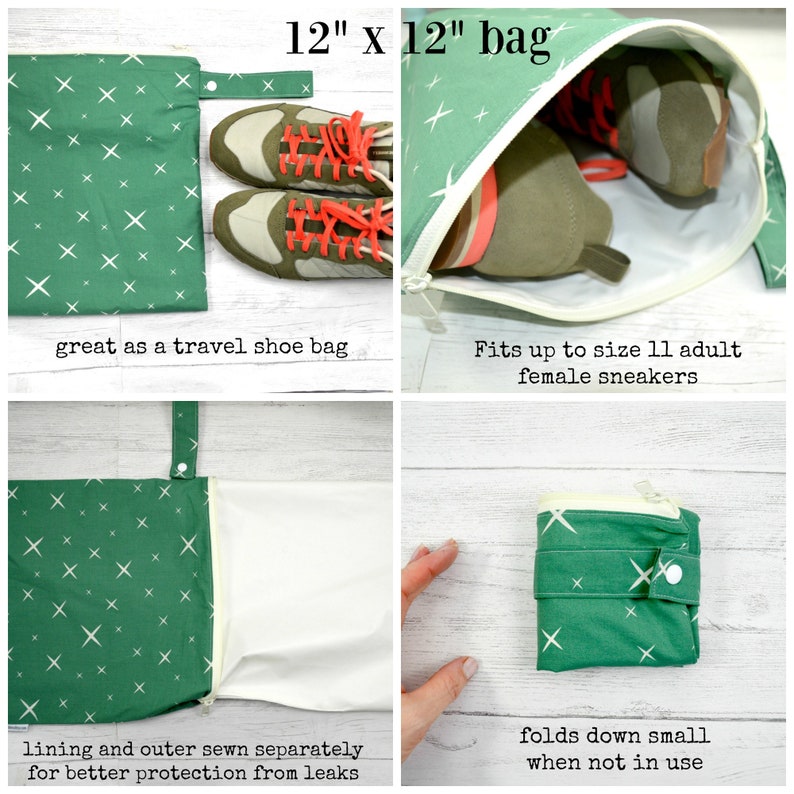 Floral Wet Bag: Waterproof Cloth Diaper & Swim Bag image 5