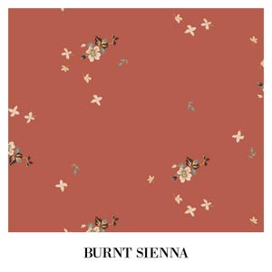 Floral Wet Bag: Waterproof Cloth Diaper & Swim Bag Burnt Sienna