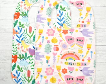 XL Toddler Bib: Flower bibs, Self Feeding & Special Needs