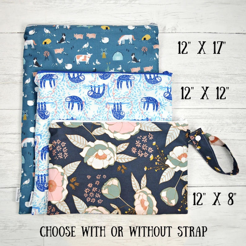 Floral Wet Bag: Waterproof Cloth Diaper & Swim Bag image 4