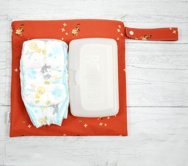 Floral Wet Bag: Waterproof Cloth Diaper & Swim Bag image 3