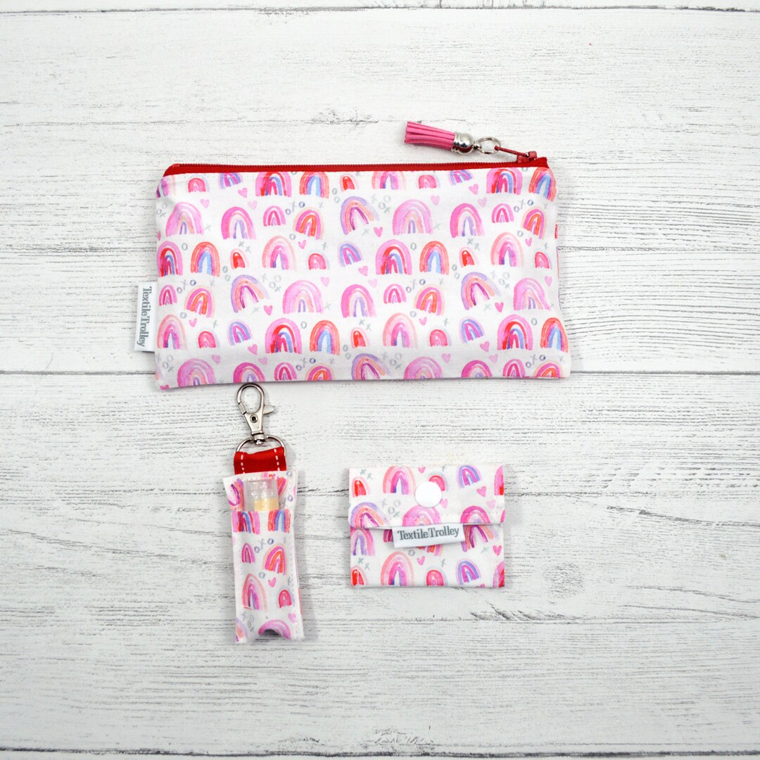 Zippered Pouch, Teeny Tiny Pouch, Lip Balm Holder, Lip Balm, Handmade