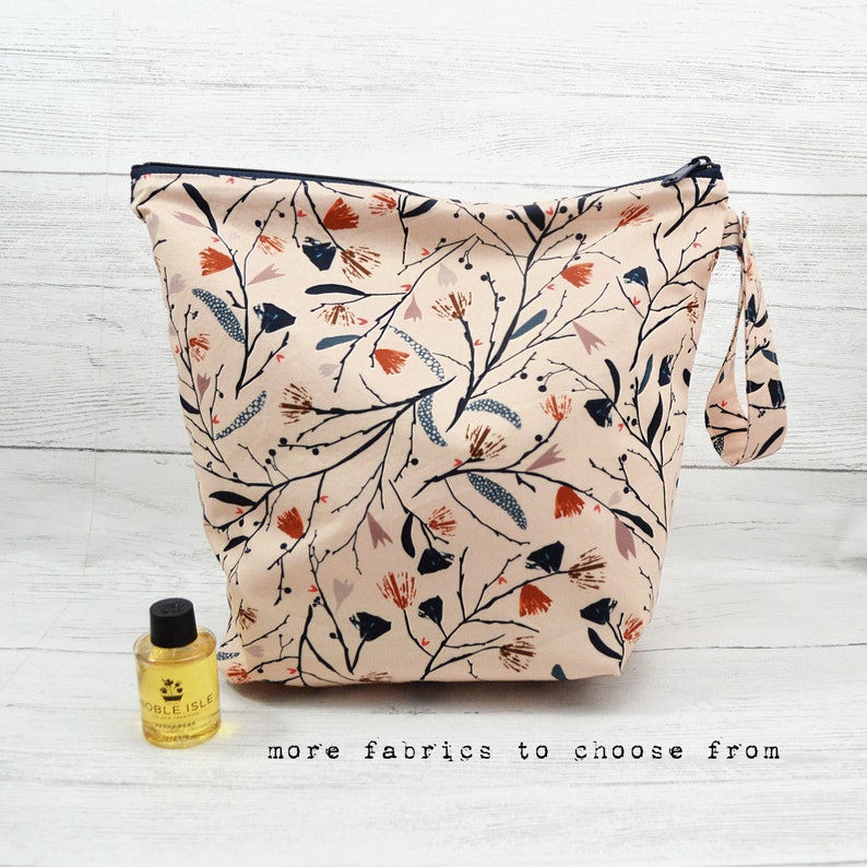 Floral Wet Bag: Waterproof Cloth Diaper & Swim Bag Berry + Branch