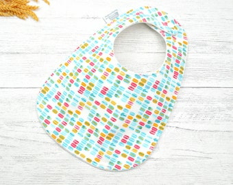 Macarons, Baker bib, food lover, baker bib, foodie bib, newborn baby gift, baby shower gift, gift under 20, feeding bib, thick absorbent bib