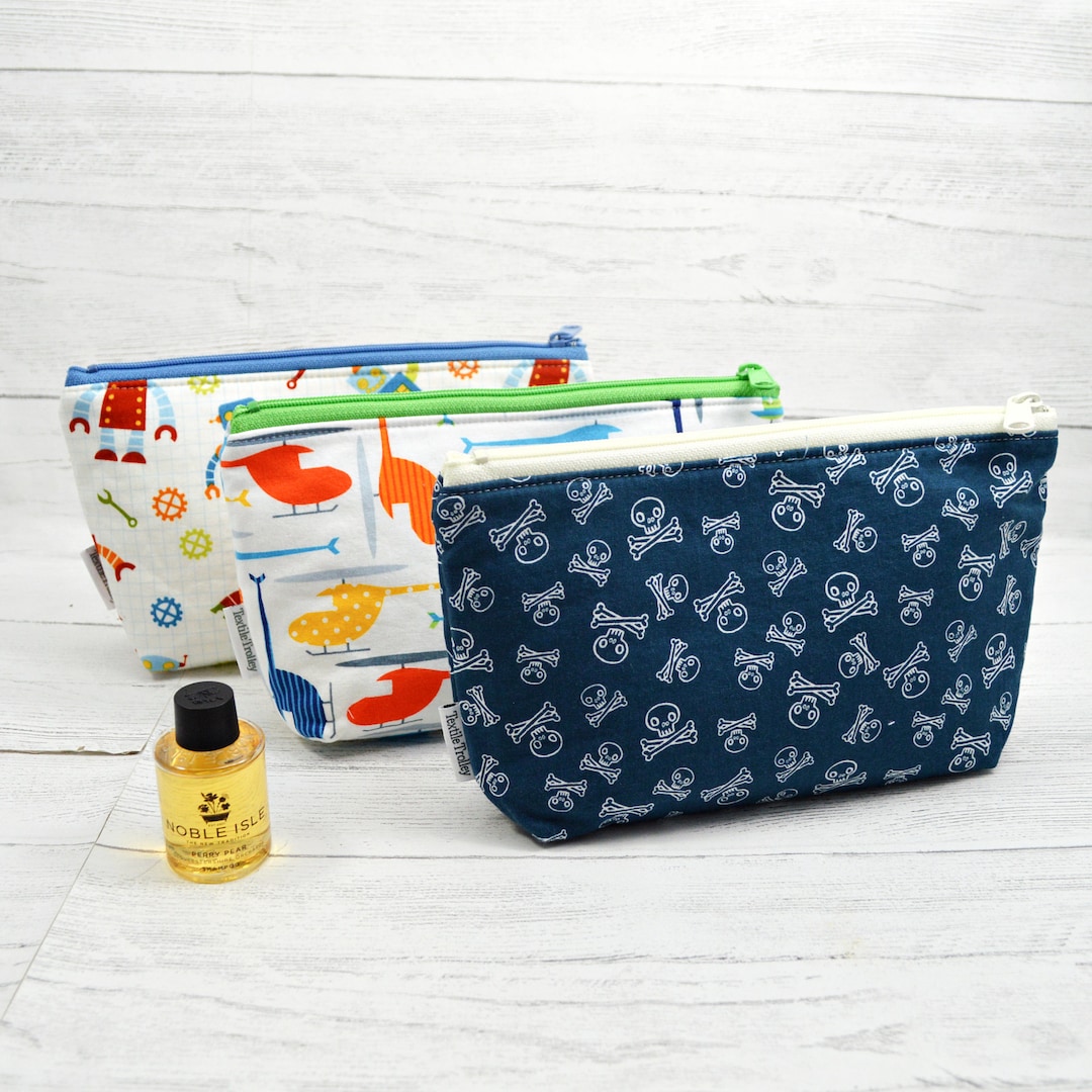 Kids Toiletry Bag, Kids Wash Bags, Toothbrush Case, Zippered Pouch ...