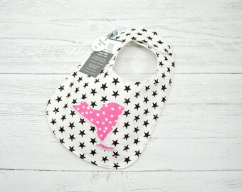 Baby Bib, food bib, feeding bib, drool bib, triple layered bib, multi snap bib, cotton bib, modern baby bib, fits 3 mth + New york state bib