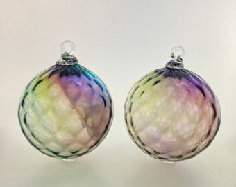 Glass Ornaments hand blown Set of 2