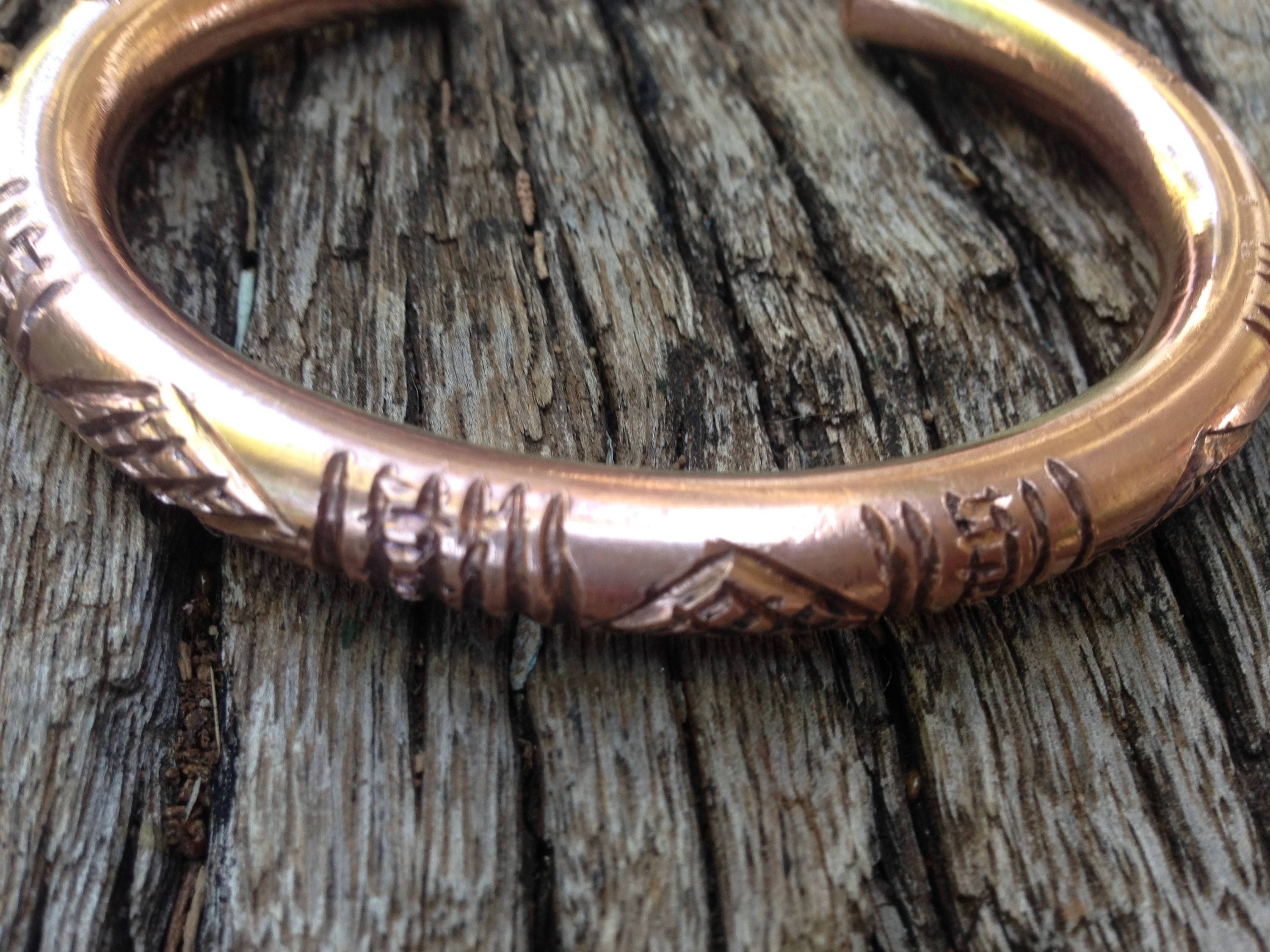 African bangle. Solid copper bangle Copper or brass torque Etsy