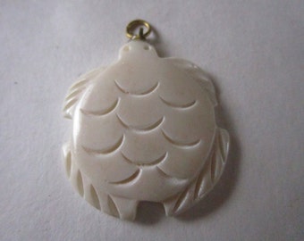 Turtle Pendants or Beads Carved Buffalo Bone 1 1/2 Jewelry Craft Making bt1