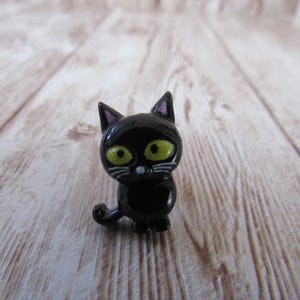 Black Cat Tie Tack Lapel Pin Brooch Halloween Jewelry T47