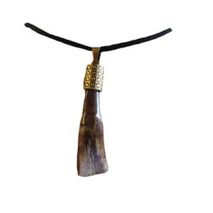 Buffalo Tooth Pendant Animal Tooth Necklace Tribal Spirit Animal Jewelry N5156