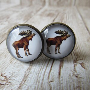 Moose Cufflinks Wildlife Cuff Links Animals Wedding CL22