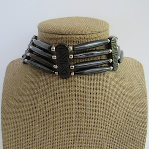 Black Choker Buffalo Bone Geronimo Regalia Pow Wow Indian Plain