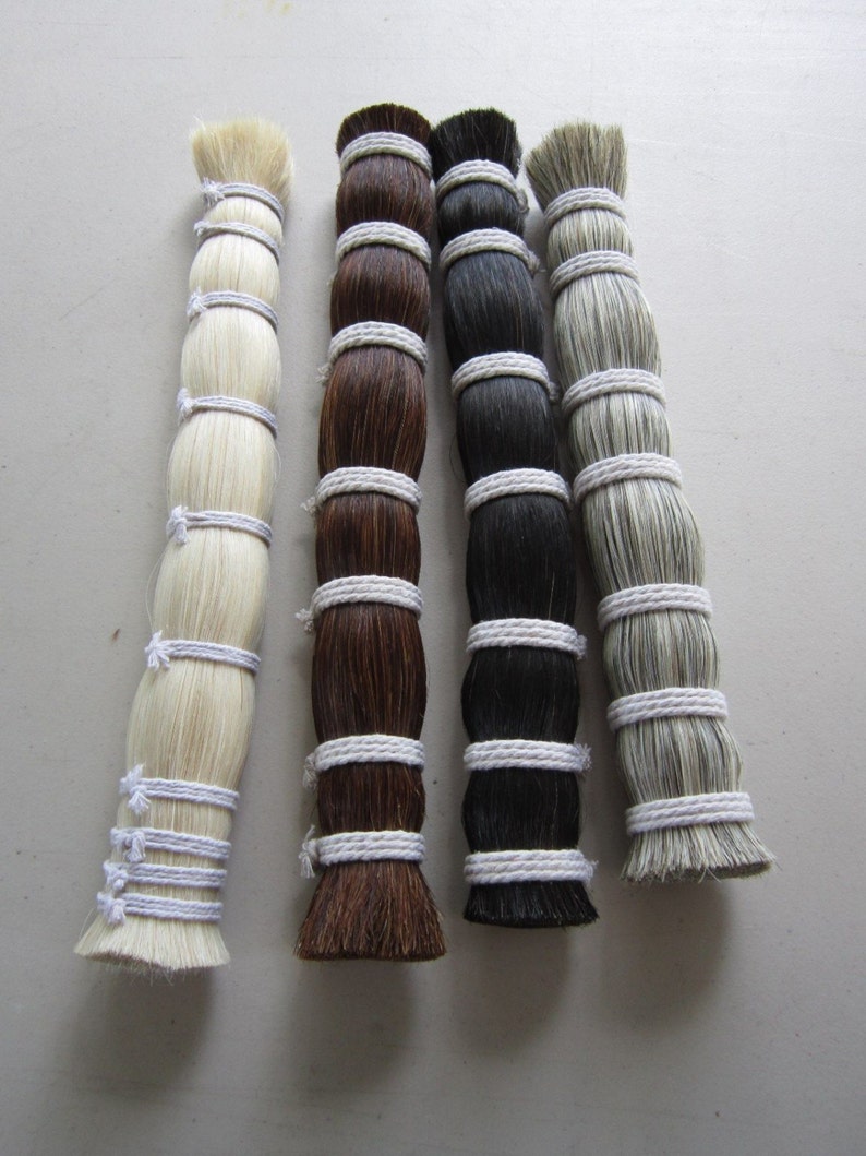 1/8 Pound HORSE HAIR BUNDLE Quality Natural Horsehair Crafts Pow Wow Regalia choose color image 1