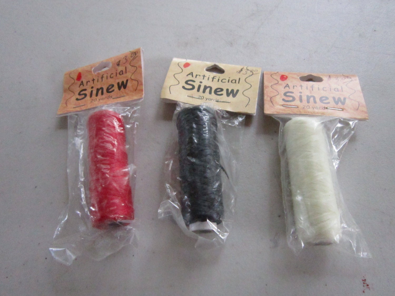 Imitation Sinew Black Artificial Deer 3 Ply 4 oz Craft and Beading