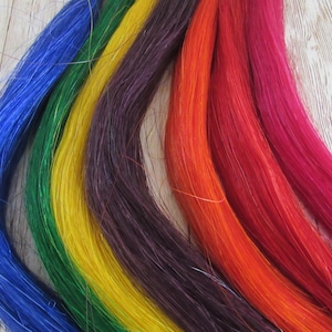 1 oz Dyed Horsehair Horsehair Leather Crafting Supplies Choose Color