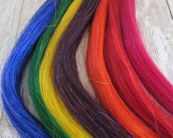 1 oz Dyed Horsehair Horsehair Leather Crafting Supplies Choose Color