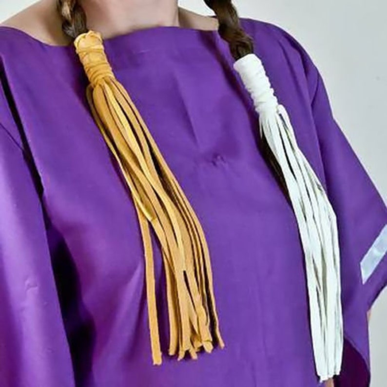 Pair Braided Leather Hair Wraps Ponytail Buckskin Tribal Hair Etsy