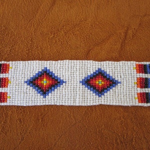 Glass Beaded Strip 3 sizes  Tribal Regalia Bead work Leather Craft Sewing   S4