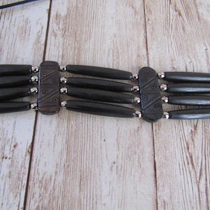 Black Choker Buffalo Bone Geronimo Regalia Pow Wow Indian Plain image 4