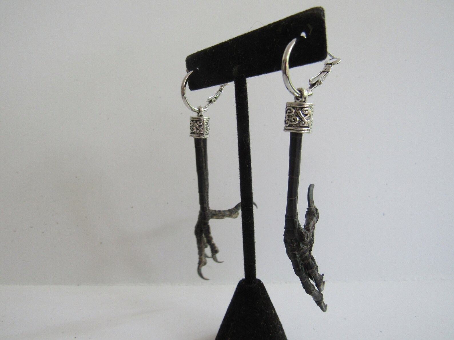 Real Crow Feet/talon Claw Earrings Bird Feet Animal Bone Etsy