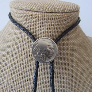 Echt Indianer Kopf Nickel Bolo Tie Halskette Buffalo Nickel Hochzeit Gothic Krawatte Schmuck N5665