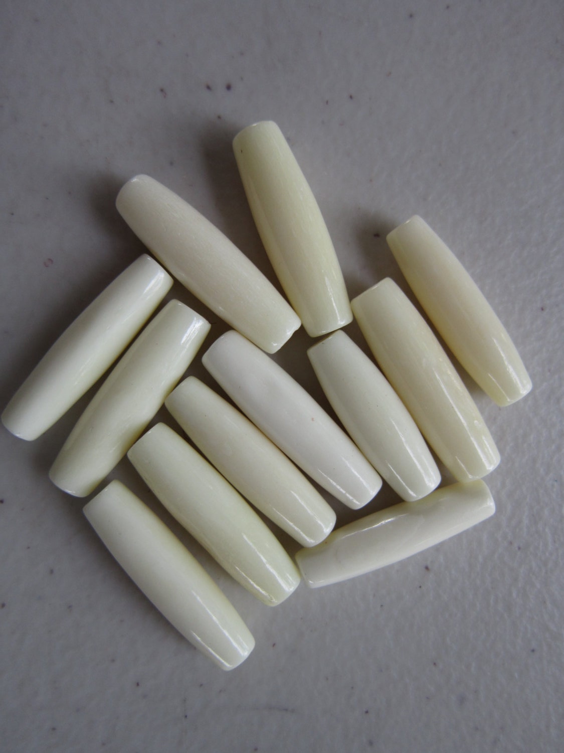 100 Buffalo Bone Beads Bone Horn Hairpipe Beads Native