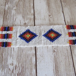 Glass Beaded Strip 5 x 1  Tribal Regalia Beadwork Craft S4