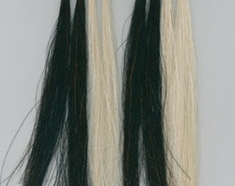 8" Horse Hair Scalp Locks Black or White Native Crafts Tribal Pow Wow Regalia Jewelry