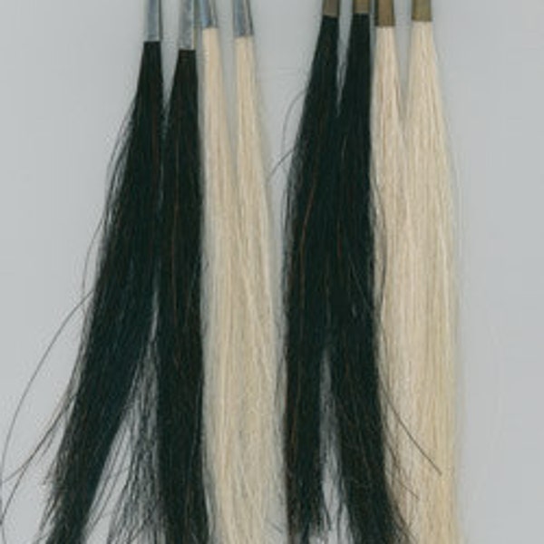 8" Horse Hair Scalp Locks Black or White Native Crafts Tribal Pow Wow Regalia Jewelry