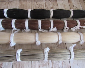 1/8 pund extra långt hästhårsbunt av högkvalitativt naturfiber i hästhår, läder och smycken, hantverksmaterial, välj färg.
