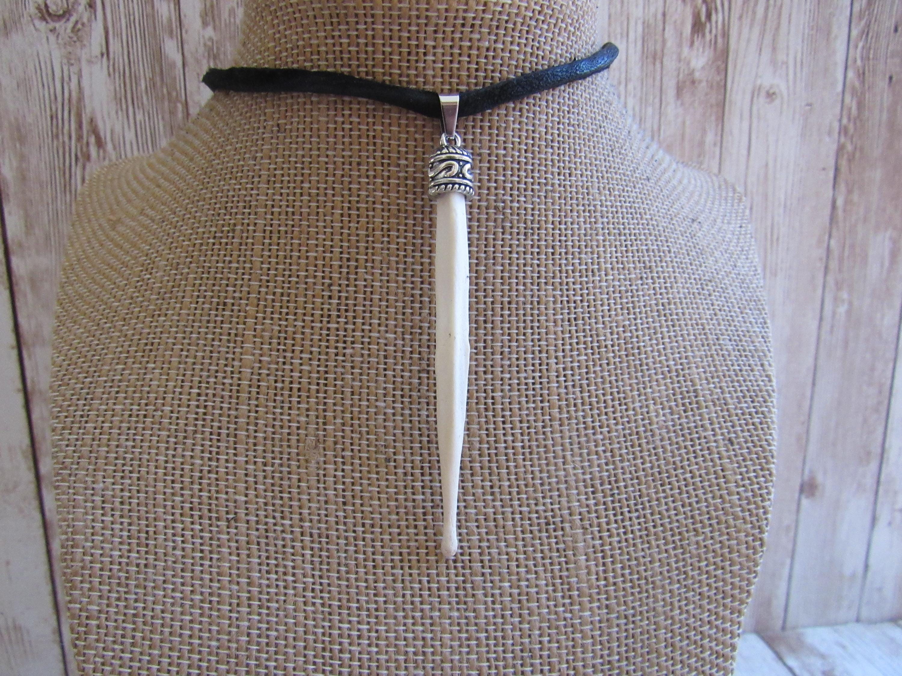 Red Fox Penis Bone Pendant Necklace Love Bone Jewelry Baculum
