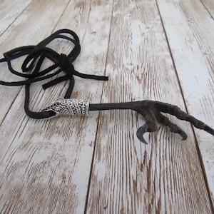 Real Crow Foot/Talon Claw Necklace Snake Head Bird Feet Animal Bone Jewelry Large