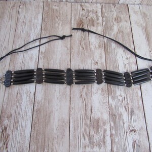 Black Choker Buffalo Bone Geronimo Regalia Pow Wow Indian Plain image 3