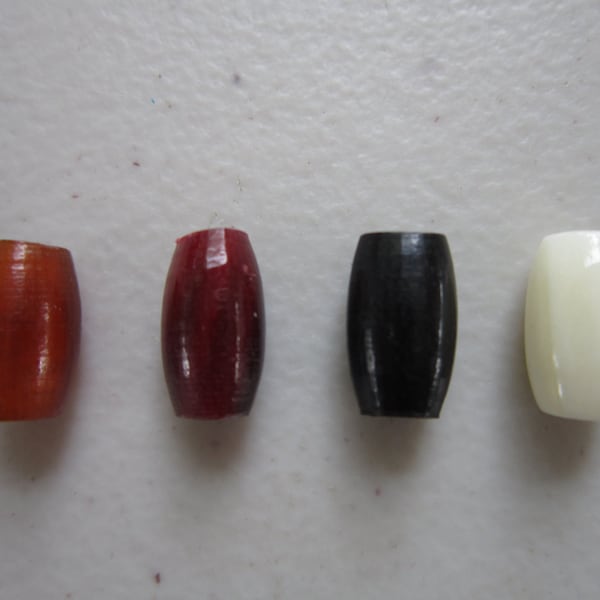 100   Buffalo Bone/Horn 1/2"  Hairpipe Beads Amber, Black Red & White Jewelry/craft Making