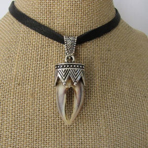 Badger Claw Pendant Necklace Spirit Animal Bone Jewelry Boho N4681
