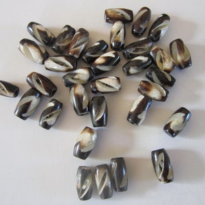 Beads Carved Buffalo Bone Two Tone Hairpipe Beads Jewelry Tribal Crafts Jewelry